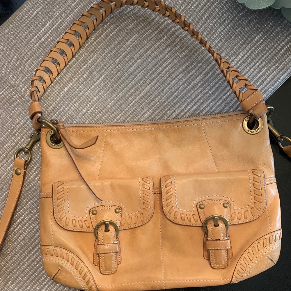 Coach cross body leather purse